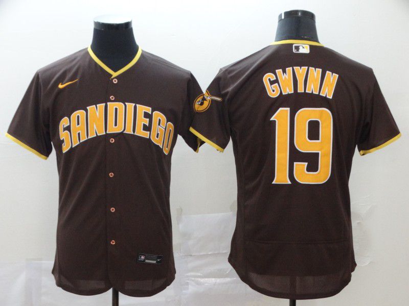 Men San Diego Padres #19 Gwynn brown Nike Elite MLB Jerseys